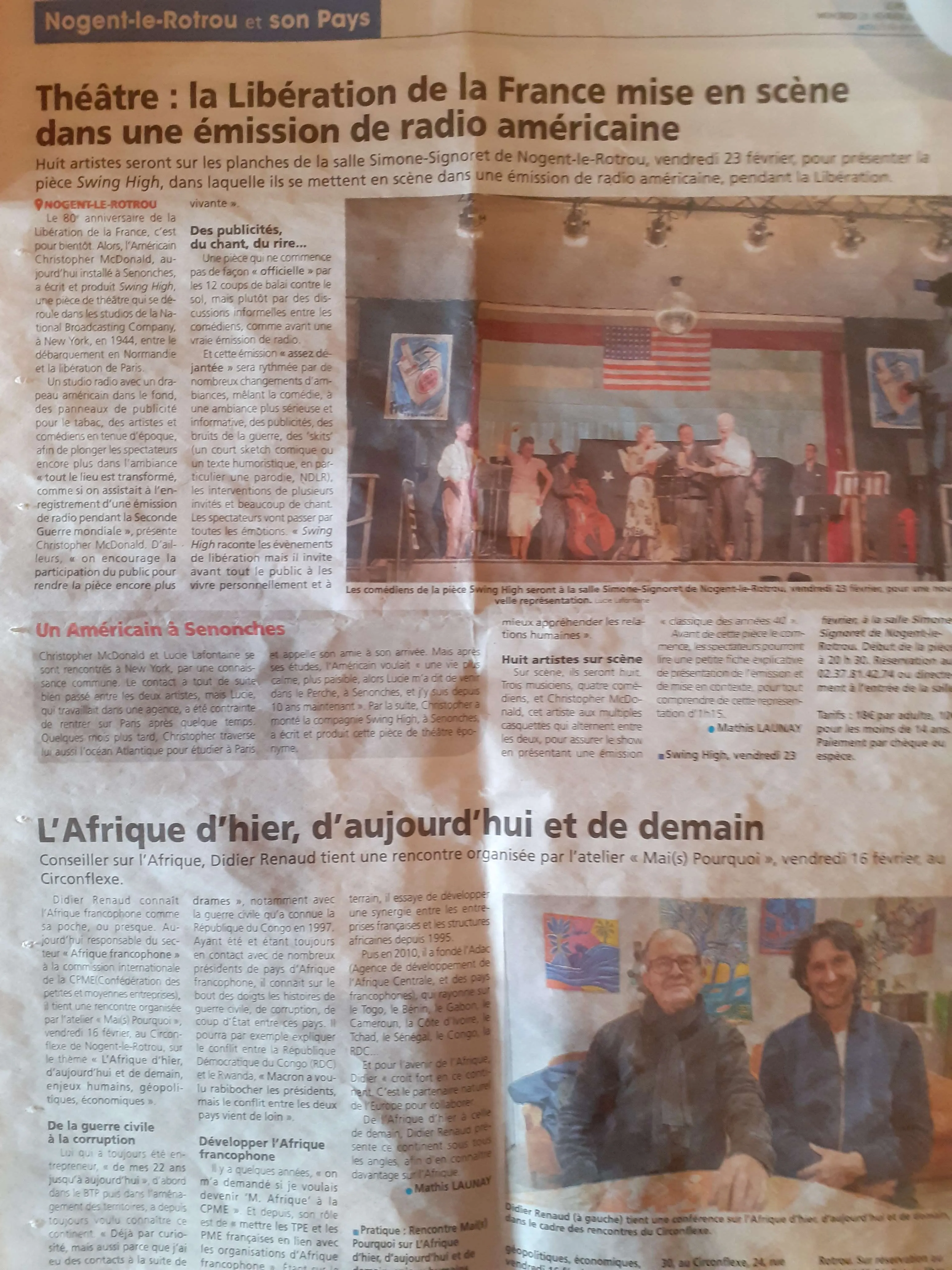 Article de presse sur Swing High