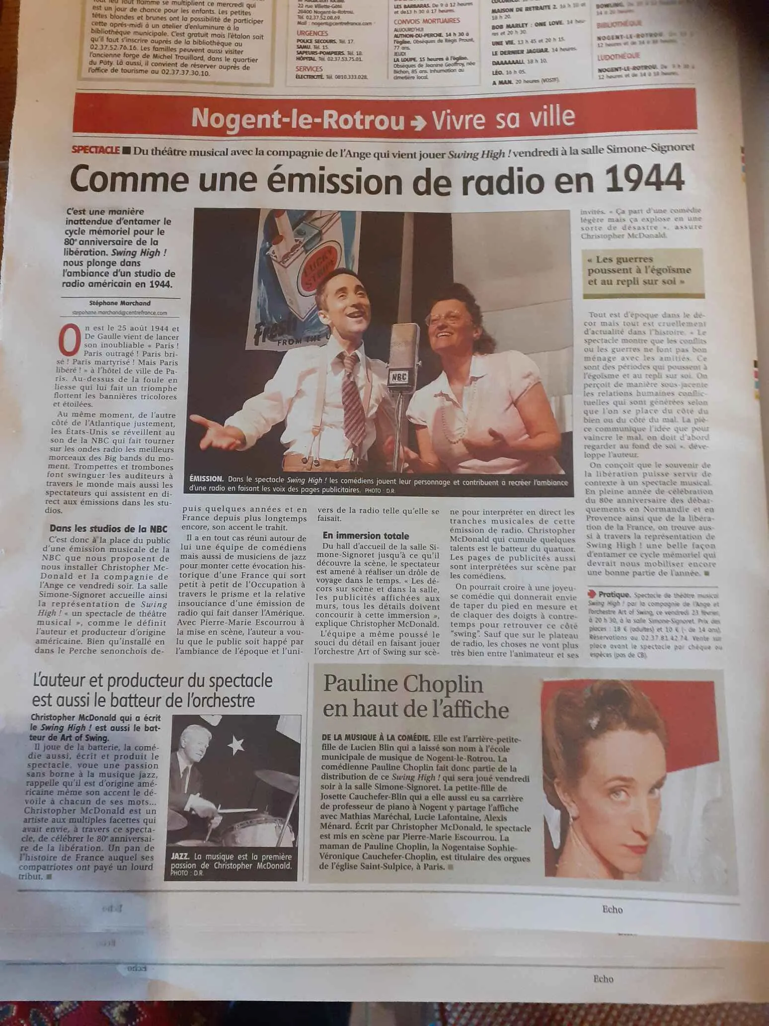 Article de presse sur Swing High